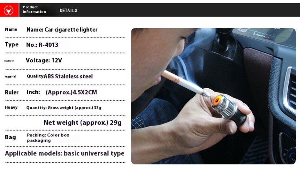 Cigar Fag Lighter Element Plug Car Interior Cigarette Replacement 12V General