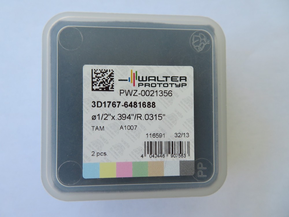 2 pcs WALTER Prototyp 1/2" Cone Fit 2 Flutes End Replaceable Milling Tips