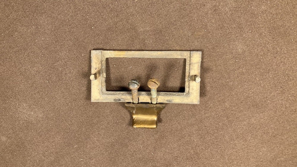 Vintage Original Index Card Drawer Label Holder Library Catalog File Index Pull