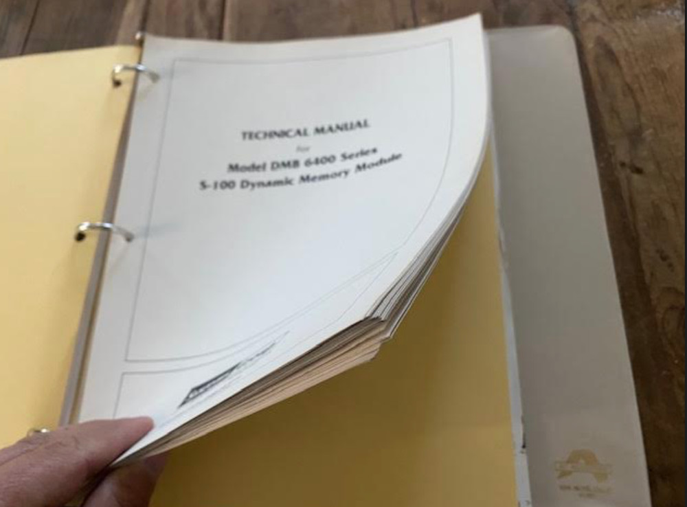 Technical Manual for Model DMB 6400 Series - S100 Dynamic Memory Module