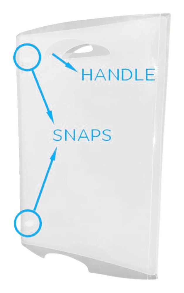Study Safe Personal Space Partition, 12 x 24 x 18 Inches, Translucent