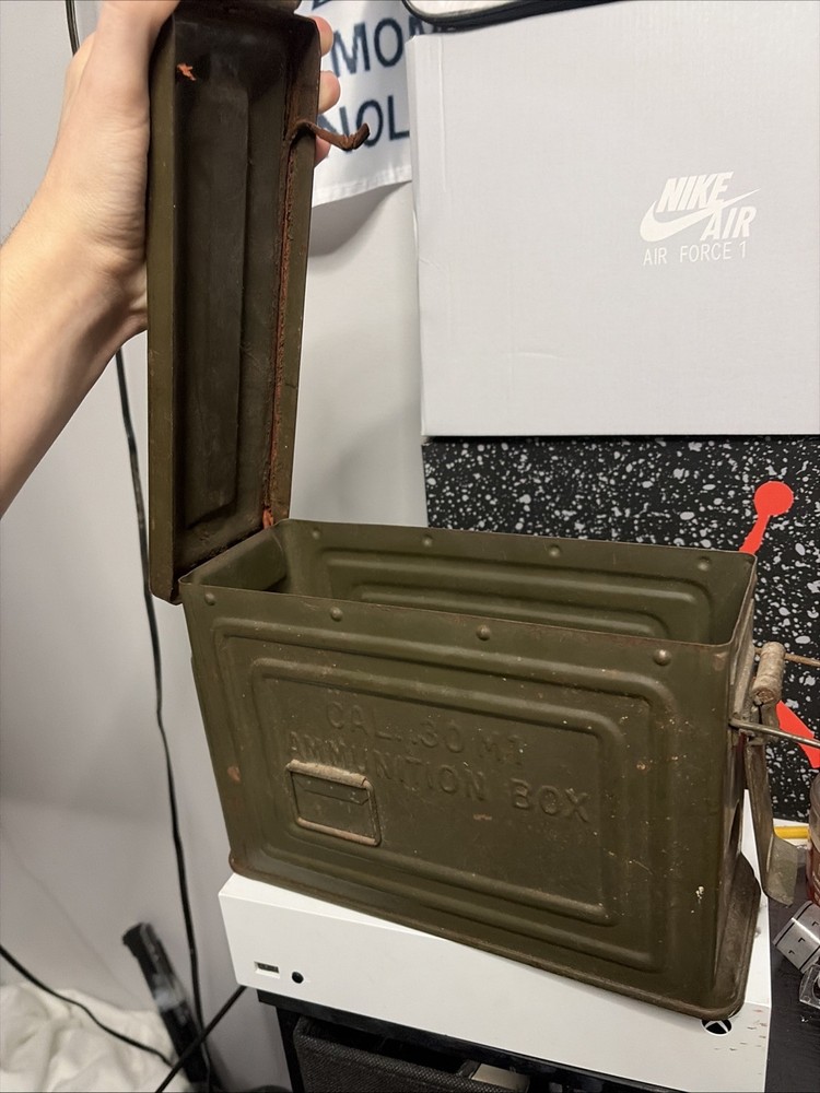 Old Millitary Ammo Box Metal Case