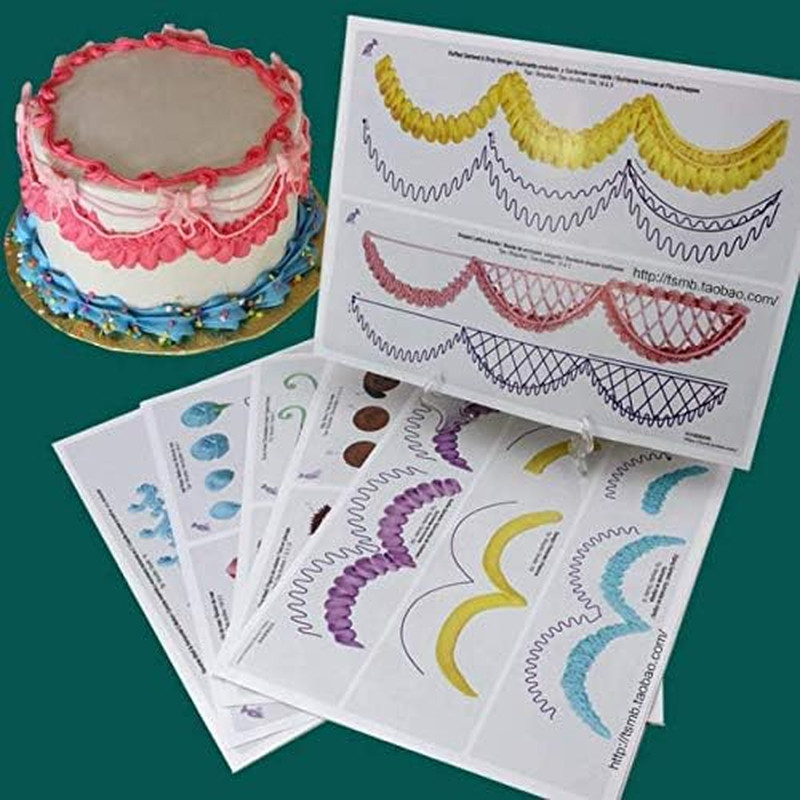 23 Sheets/Set Cake Decorating Practice Board Cream Decorating Drawings