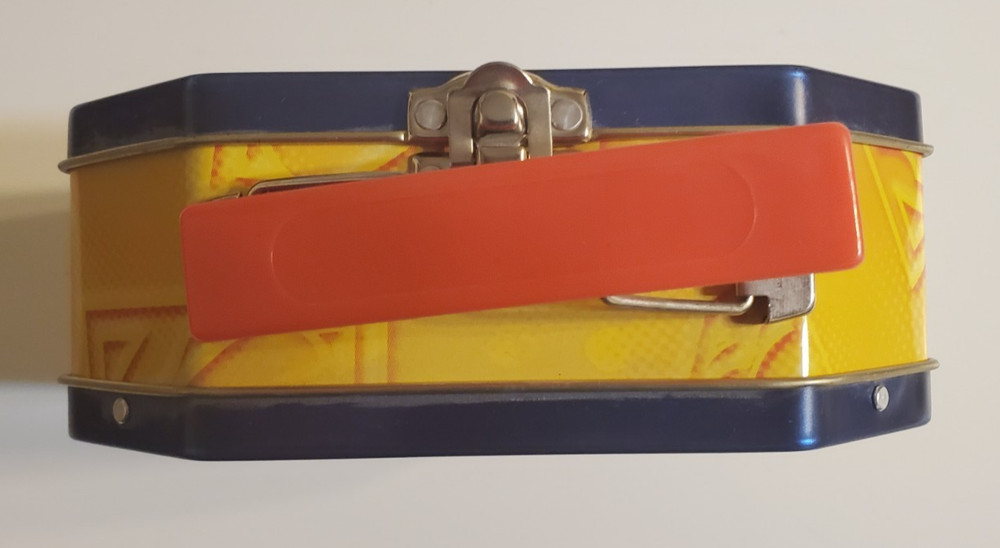 Superman Tin Carry Case with Handle. Lenticular Front Display. Mini Metal Box