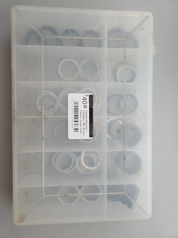 Headset Spacers 1" Headsets - Blk, Sil and Carbon various sizes