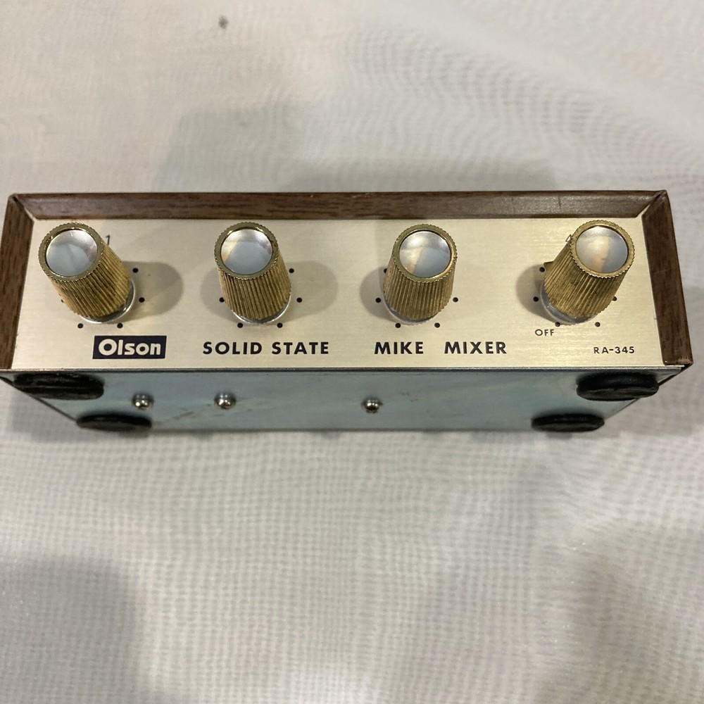 Olson RA-345 Portable Solid State 4 Channel Microphone Mixer Tested