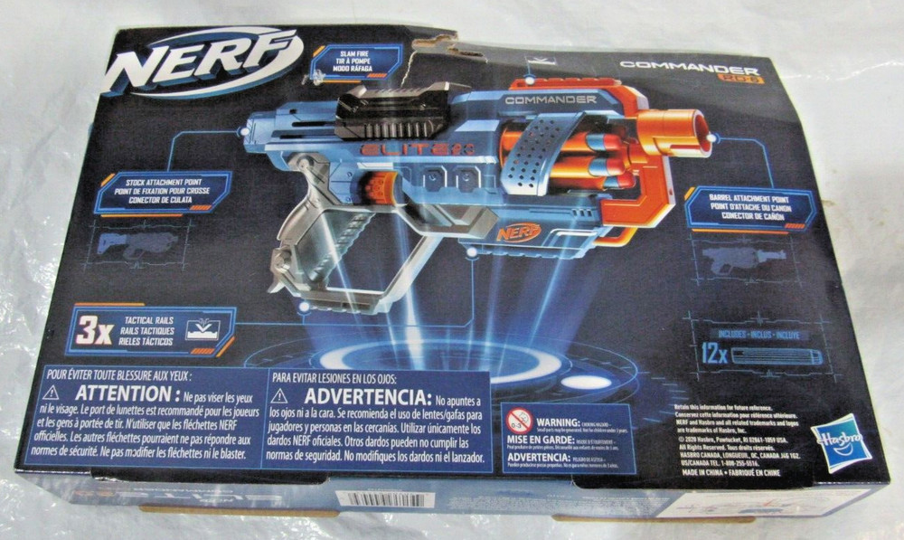 Hasbro Nerf Elite 2.0 Commander RD-6 With 6 Dart Rotating Drum Includes 12 Darts
