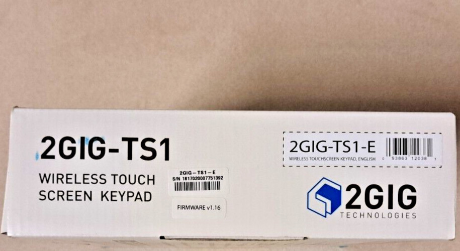 2GIG Technologies GO 2GIG-TS1 Secondary Touch Screen P/N 2GIG-TS1-E