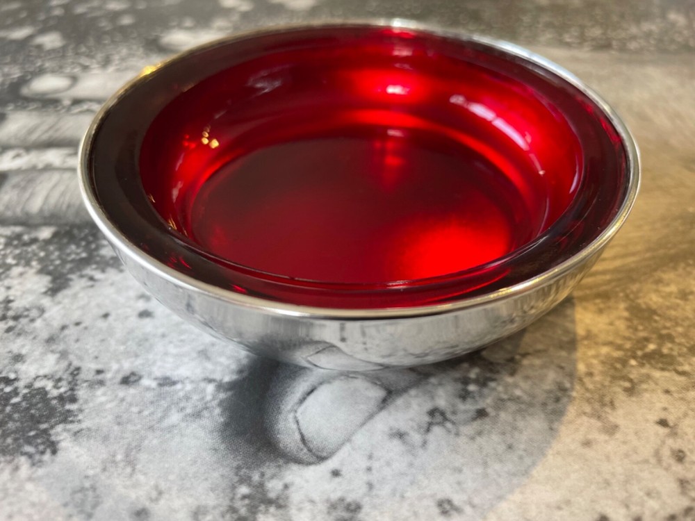 F.B.Rogers Silver Co 775 Ruby Red 1883 Catch-All Coaster Ashtray