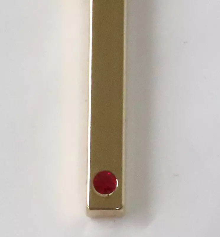 ツキノエンタメ SolidS イヤーカフ 真鍮 ガラスストーン 6.4cm