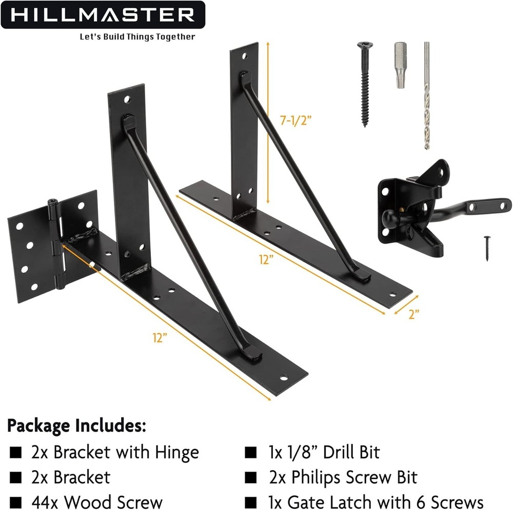 Sleek Modern Black Gate Frame Kit - Heavy-Duty, Adjustable & Weather-Resistant