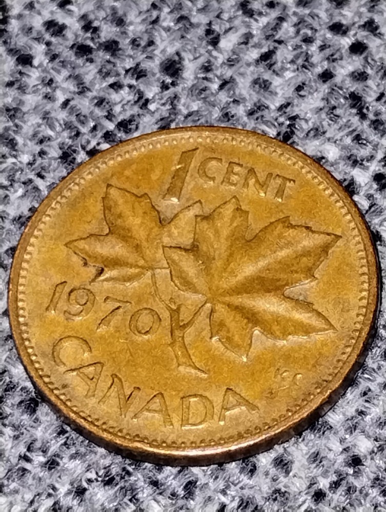 1970 Canada 1 Cent Queen Elizabeth II, Circulated