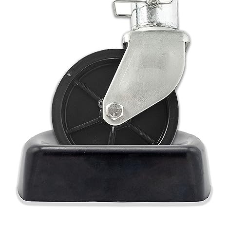 Caster Wheel Dock for Caravans and Trailers - Heavy Duty Rubber Stabilizer Chock