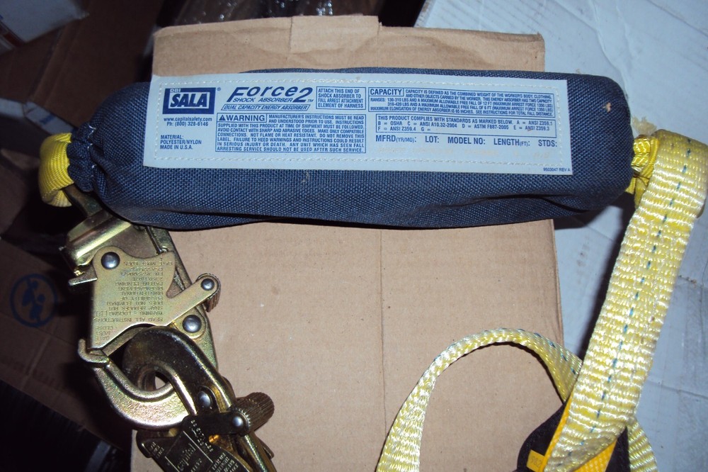 DBI-SALA FORCE 2 Shock Absorbing Lanyard Fall Protect Plus Extras!