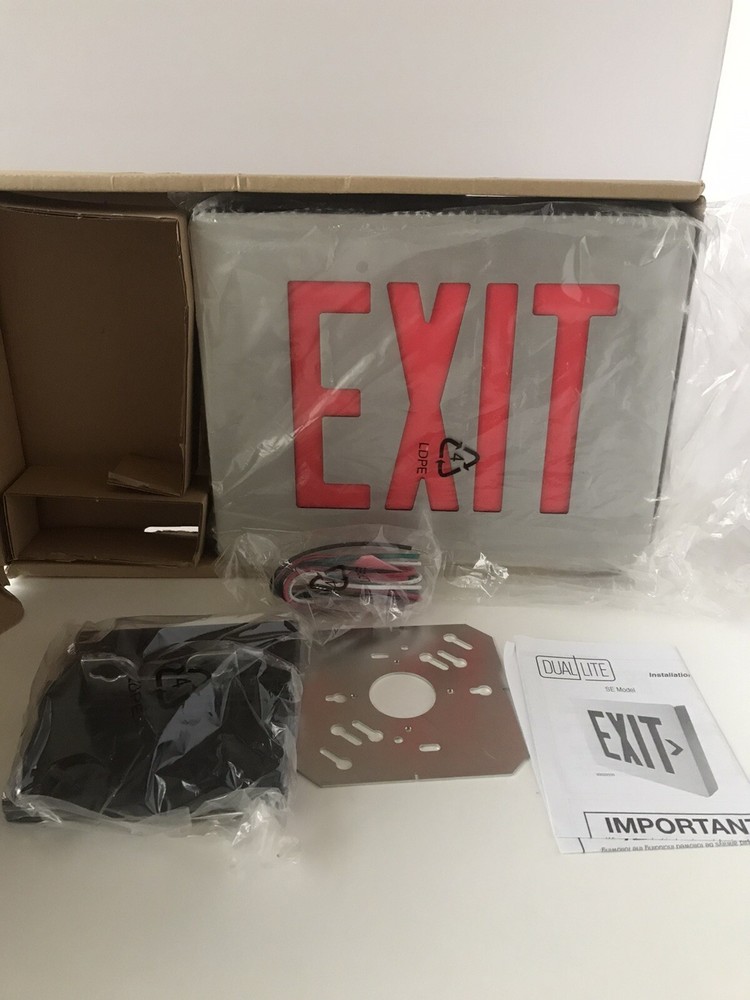 DUAL-LITE SESRW ALUM EXIT SIGN
