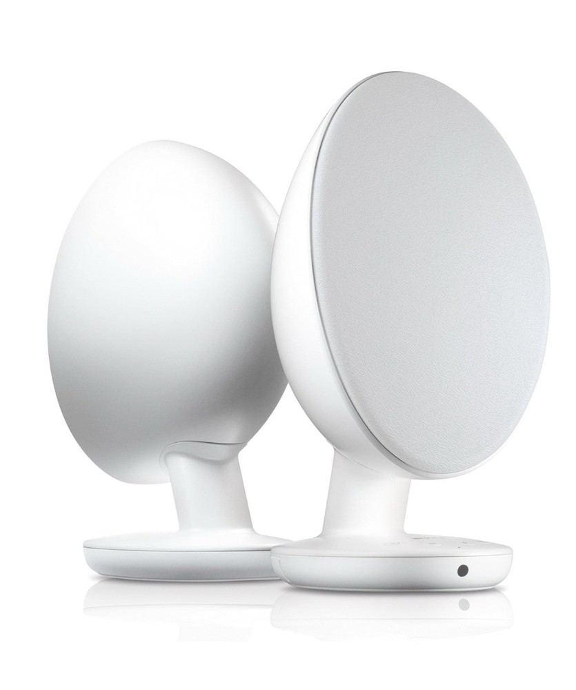KEF EGG Versatile Desktop Speaker System - Gloss White (Pair)