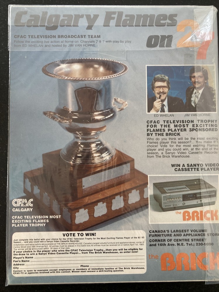 1983 Calgary Flames Game Program Vs Montreal Canadiens 2/3/83