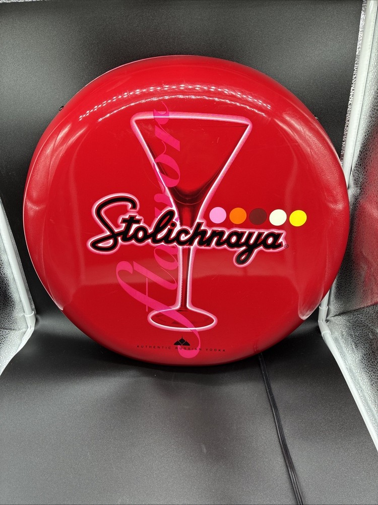 STOLICHNAYA VODKA LIGHT UP SIGN