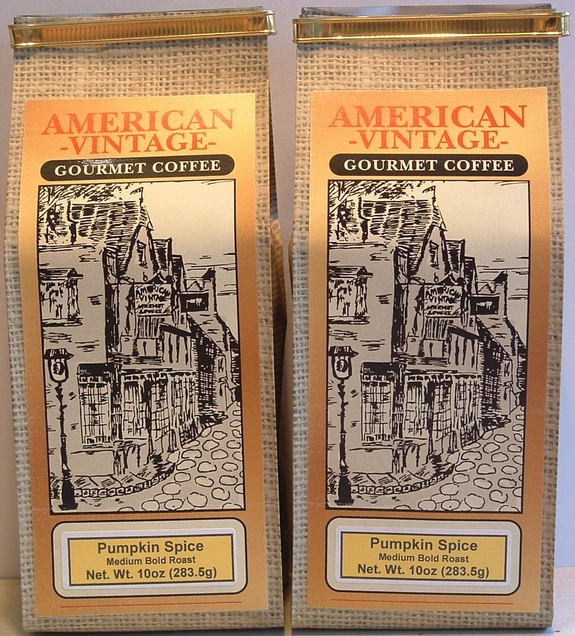 Pumpkin Spice 2/10oz ground Dessert Coffee Roasted Medium Bold