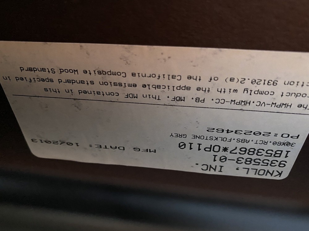 Vintage Knolll Flip Top Executive Desk Computer Training Table