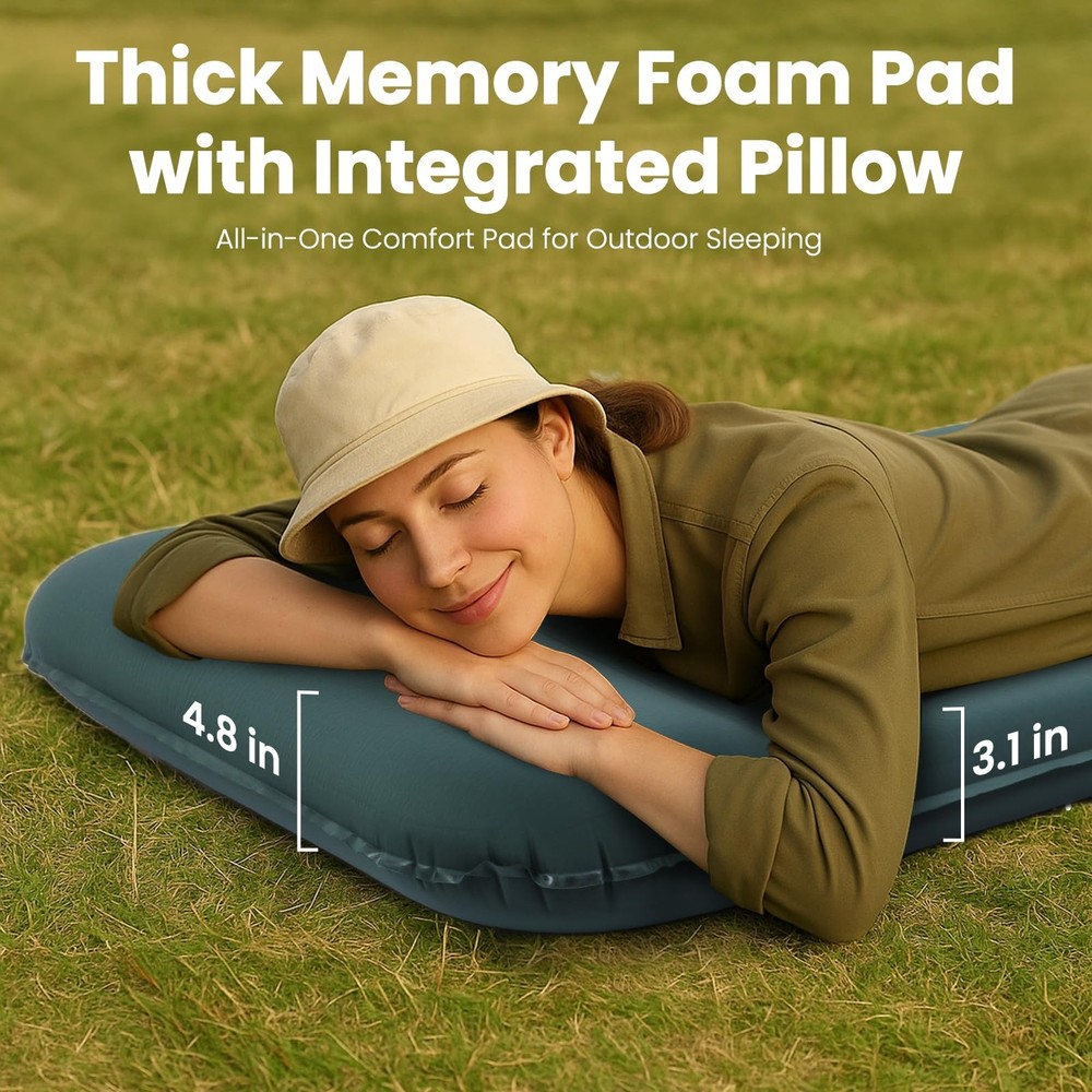 Sleeping Pad for Camping, 3.15" Thick Self Inflating Sleeping Camping Pad wit...