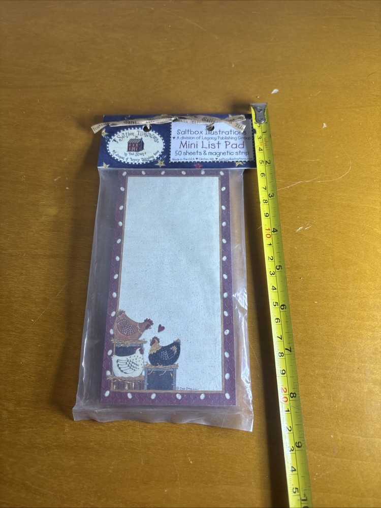 Saltbox Illustrations Speciality Notepad Rooster Hens Rustic Farm