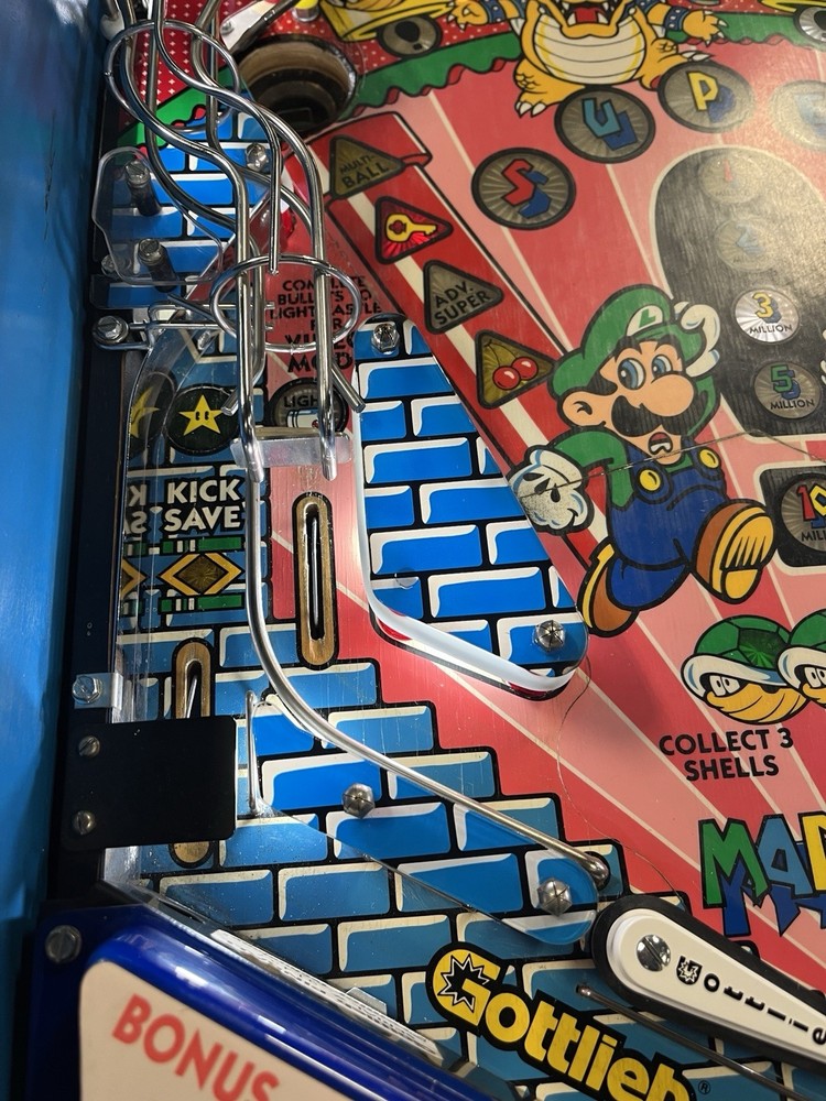1992 SUPER MARIO BROS PINBALL MACHINE PROF TECHS PLAYS GREAT NINTENDO
