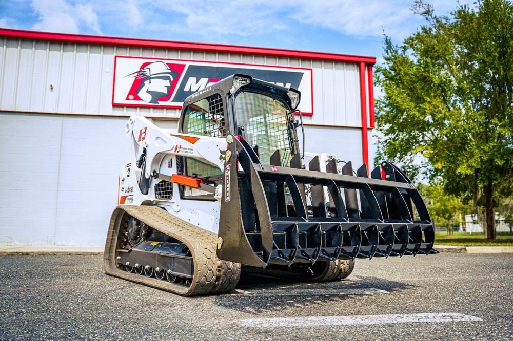 Root Rake Rock Grapple Attachment for Skid Steer/Track Loader 78" Wide