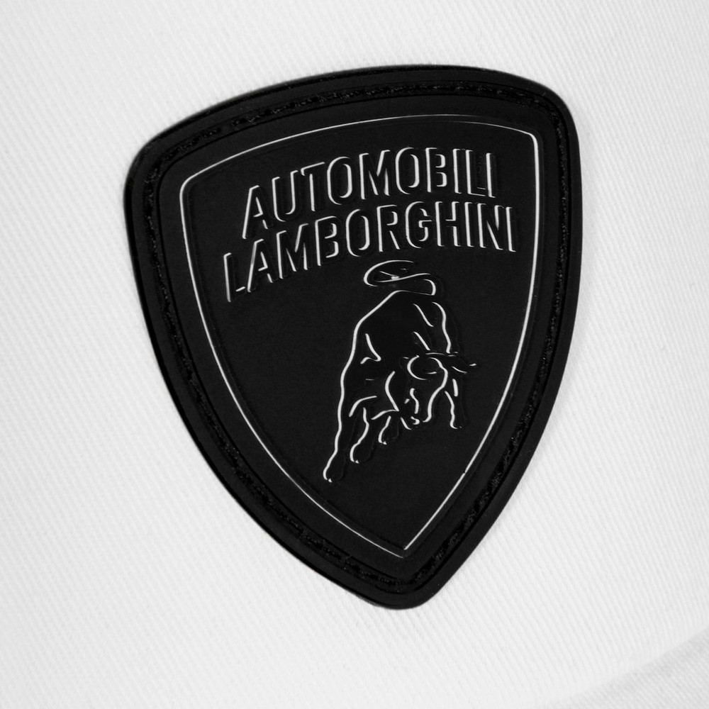 GENUINE Lamborghini Black Shield Logo Cap White