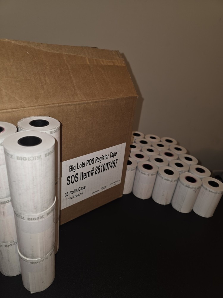 Big Lots Retail Thermal Receipt Tape Roll