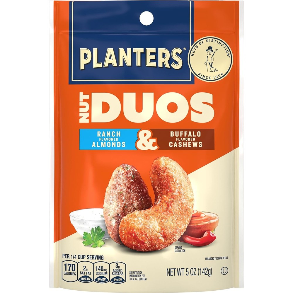 PLANTERS Nut Duos Ranch Almonds & Buffalo Cashews 5 oz
