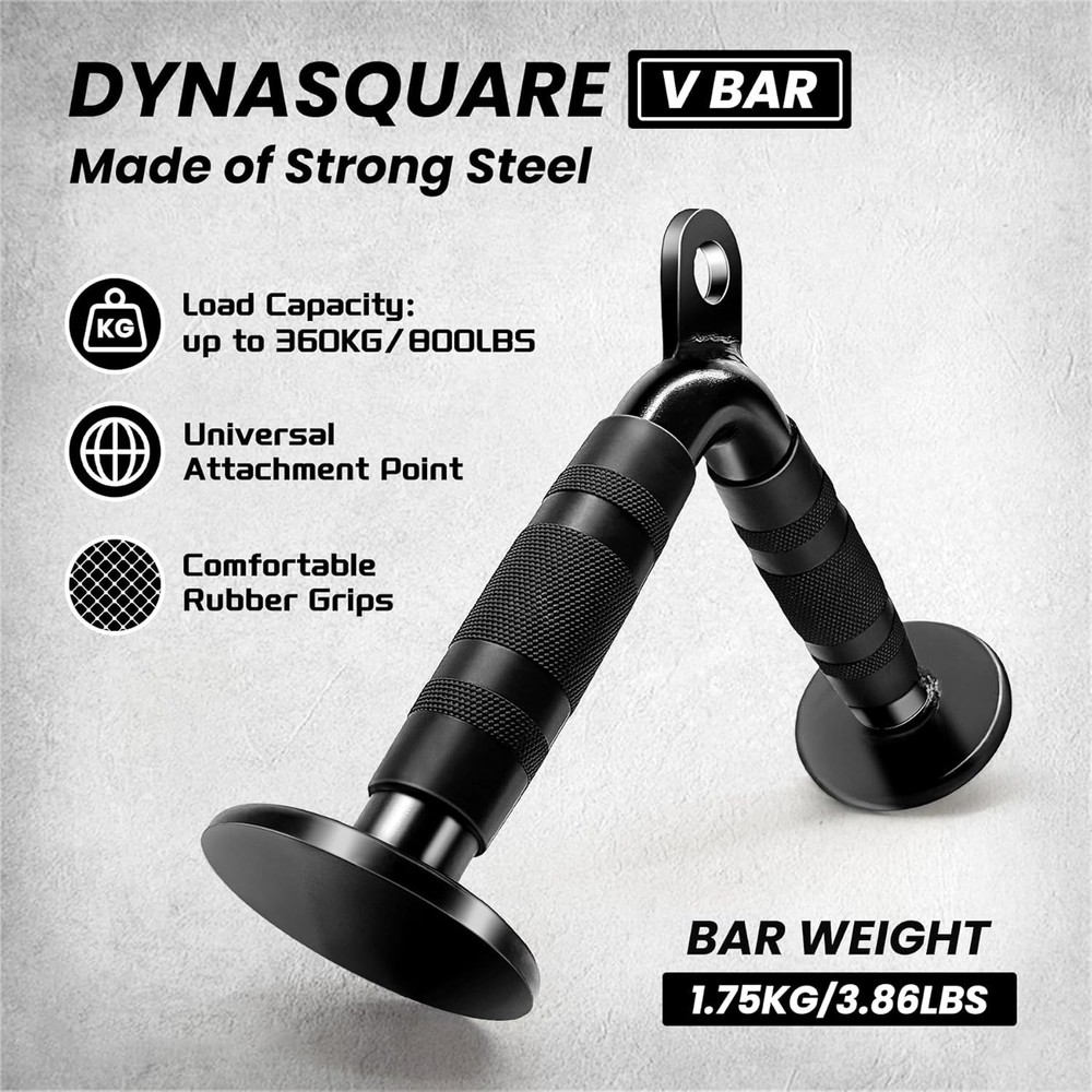 Heavy Duty Cable Machine Attachments Combo - Solid Steel LAT Set