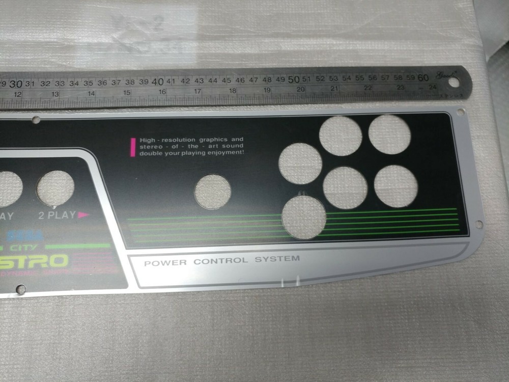 1x Sega control panel Sticker for Video Machine Arcade Parts