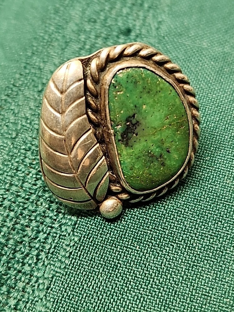 Vintage Green Turquoise Ring