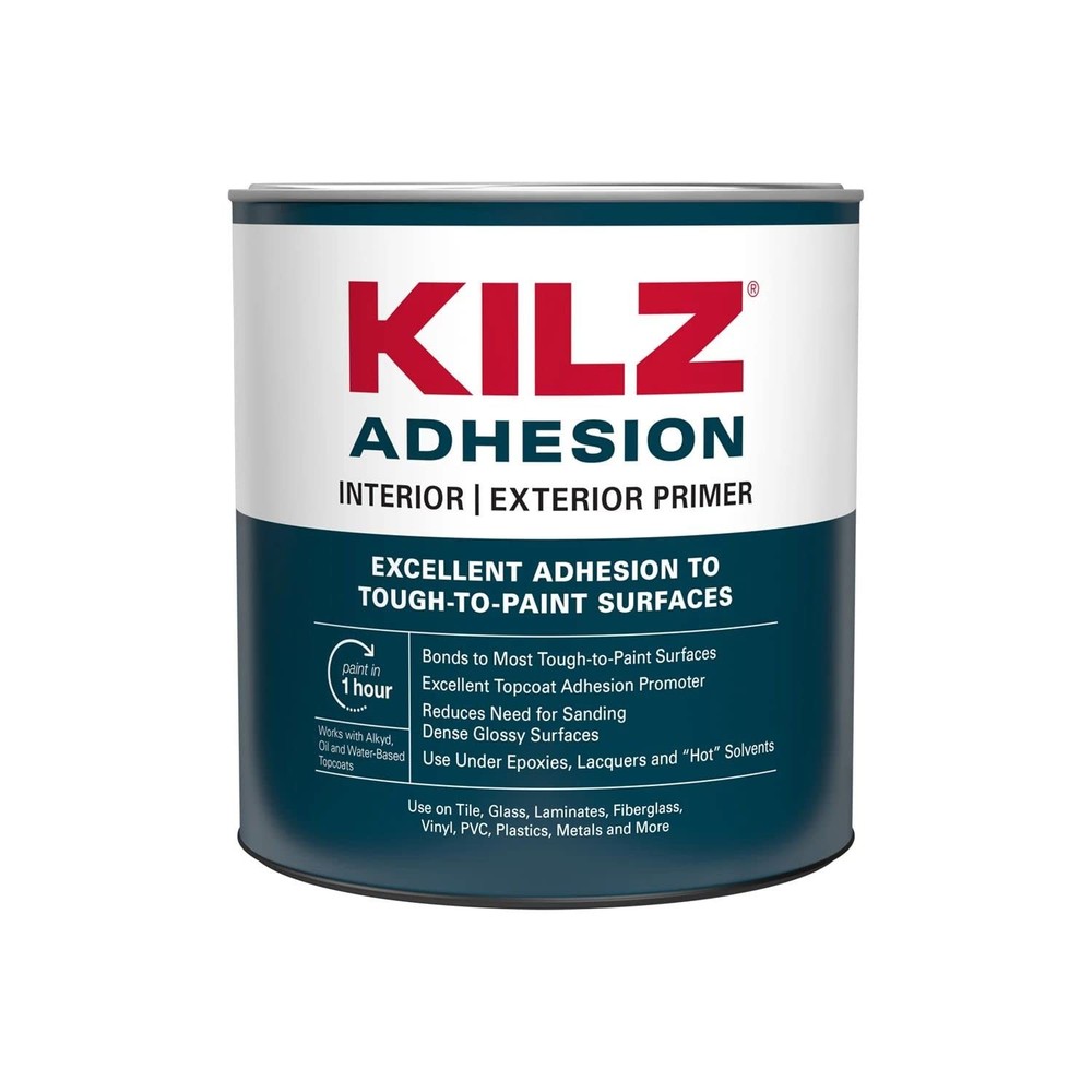 KILZ Adhesion Primer, Interior/Exterior, 1 Quart - Seals & Bonds