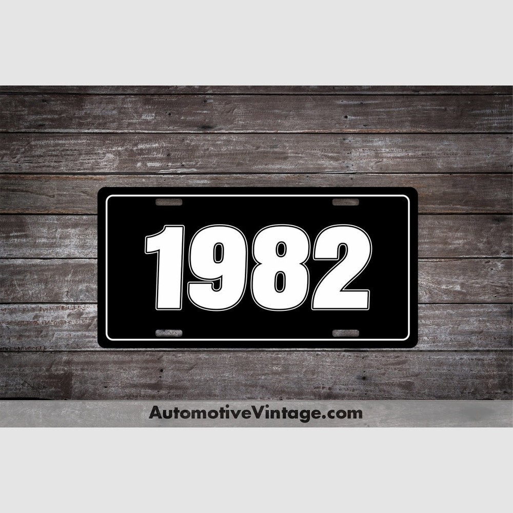 1982 Car Year License Plate