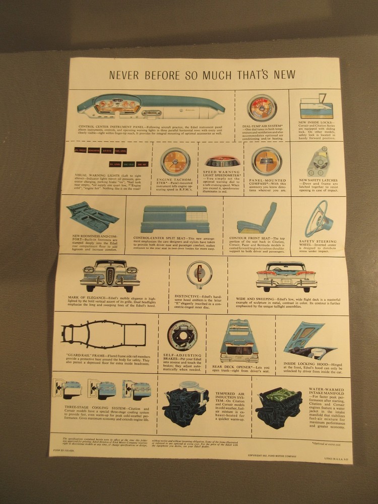 1957 Edsel Folding Brochure