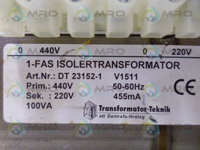 TRANSFORMATOR-TEKNIK DT23152-1 TRANSFORMER NSNP