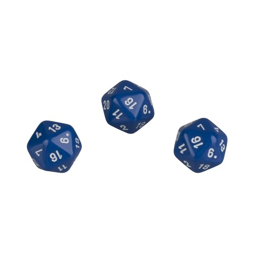 20-Sided Dice - Isocahedron - W20 - Blue