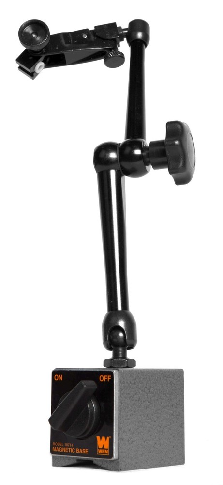 WEN 10714 Industrial Strength Magnetic Base for Dial Indicators w/Quick Release