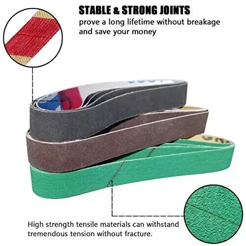 24 Pcs 1/2" X 10" Replacement Belt Kit for Work Sharp Combo Knife Sharpener (Mod