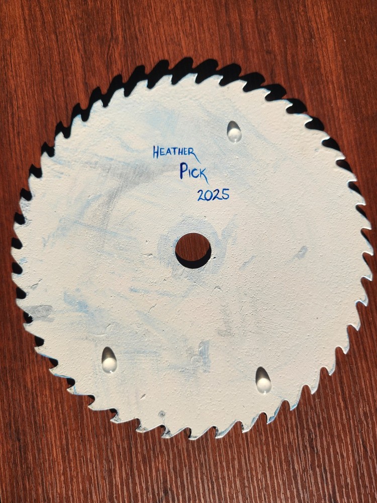Painted Winter Scene Circular Saw Blade