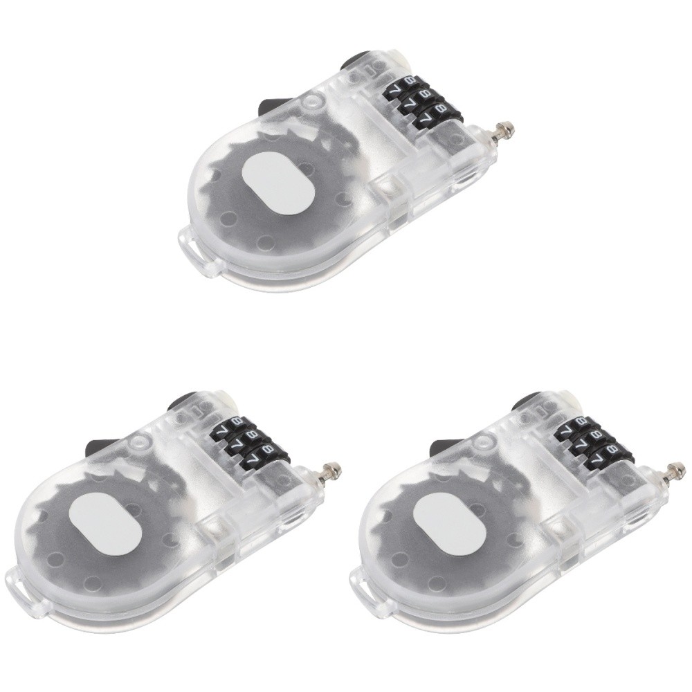 3 Pieces Anti Theft Handlebar Lock Snowboard Protection Ski Cable