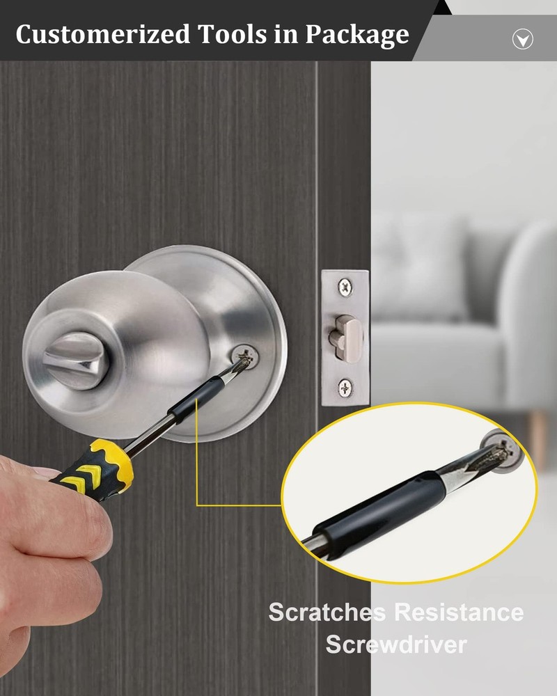 (3Sets) All Keyed Same Entry Door 3 Pack, Deadbolt Lockset-Keyed Alike