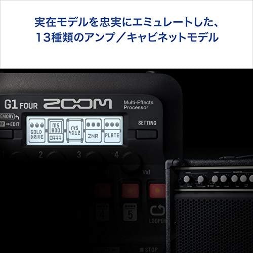 ZOOM Multi-Effects Processor G1 FOUR Electric Guitar Amplifier Cabinet Model