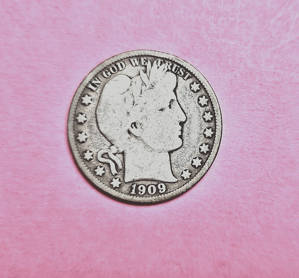 1909 Barber Half dollar 90% Silver