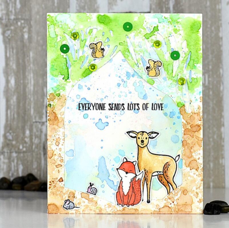 Rectangle Frame Trees Metal Cutting Dies Scrapbooking Embossing Stencils Crafts
