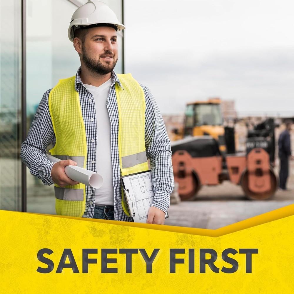 Yellow Reflective Safety Vests 10 Pack - High Visibility