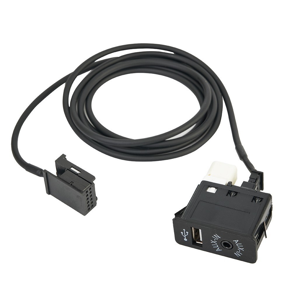 AUX USB Interface Panel Cable Adapter And Socket Plastic Cable For