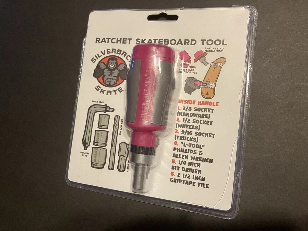 Ratchet Skateboard Tool set portable compact Silverback Skate
